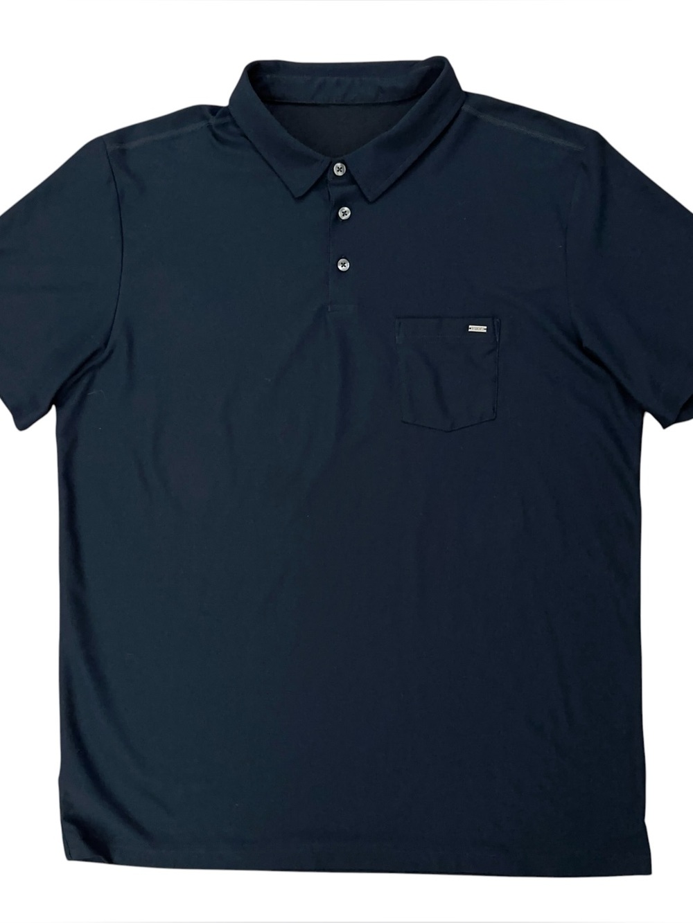 Vuori Ace Polo Shirt Mens Size XL Short Sleeve Performance Stretch Pocket Blue